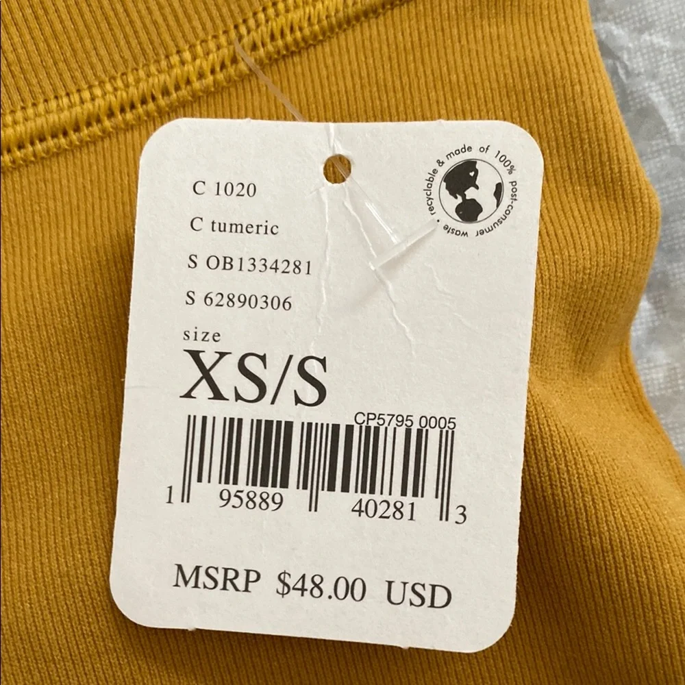 Yellow High Waist Bike Shorts